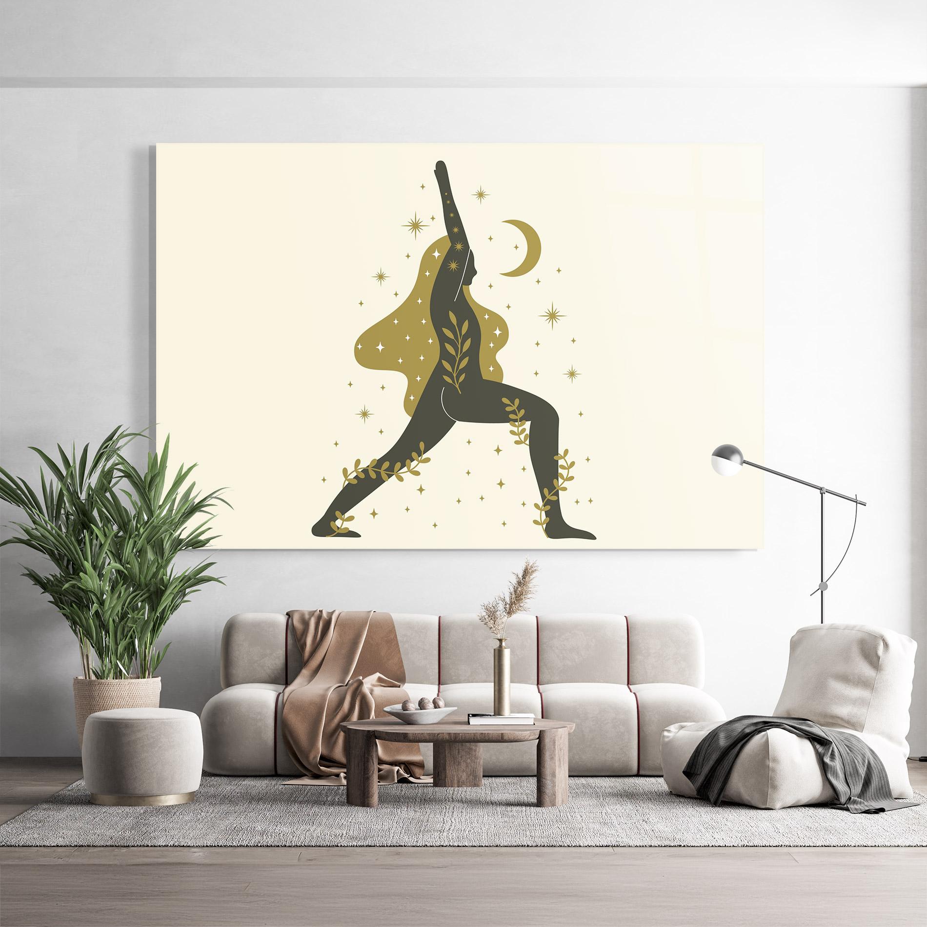 Glasbild Chandrasana mockup 9