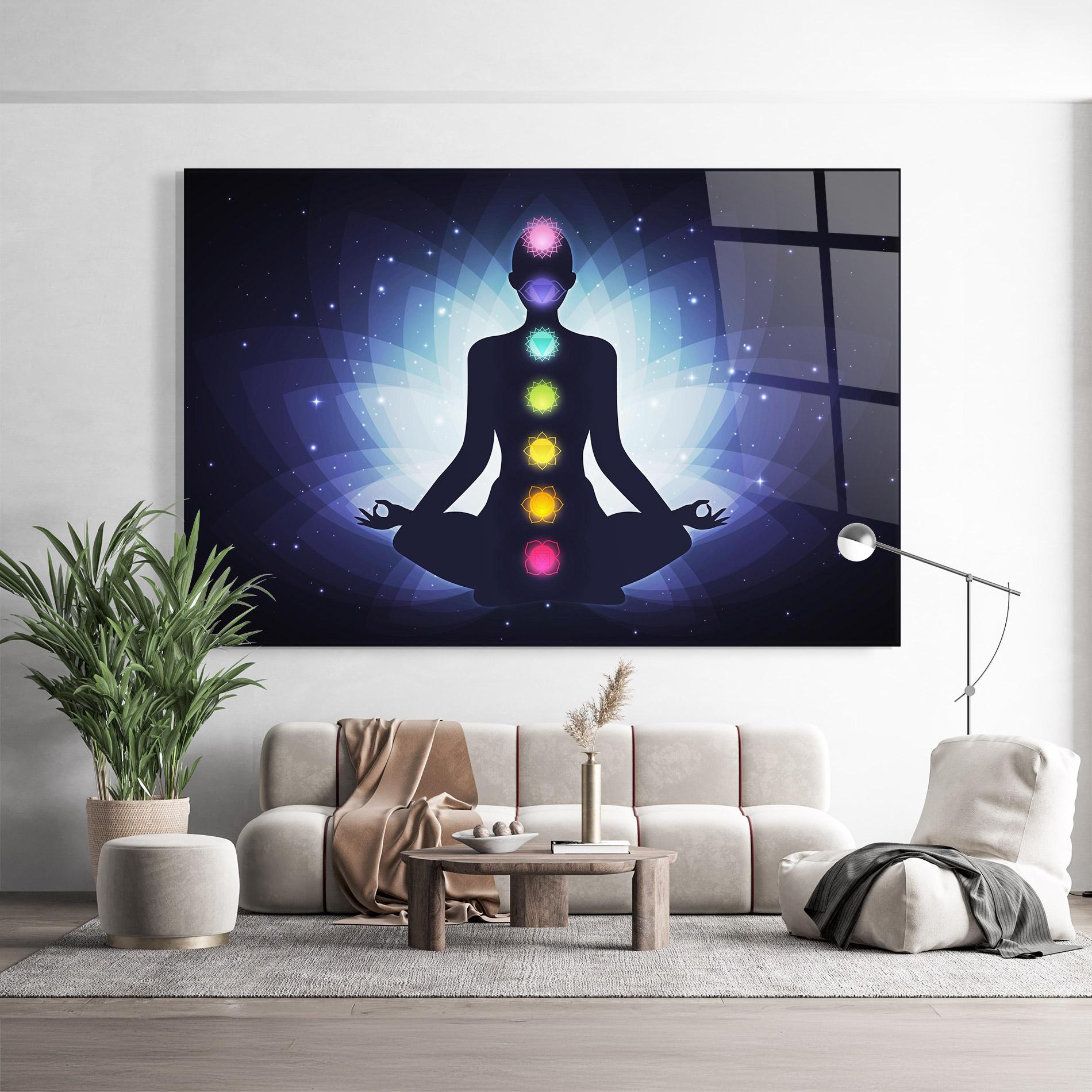 Glasbild Flower Meditation mockup 9