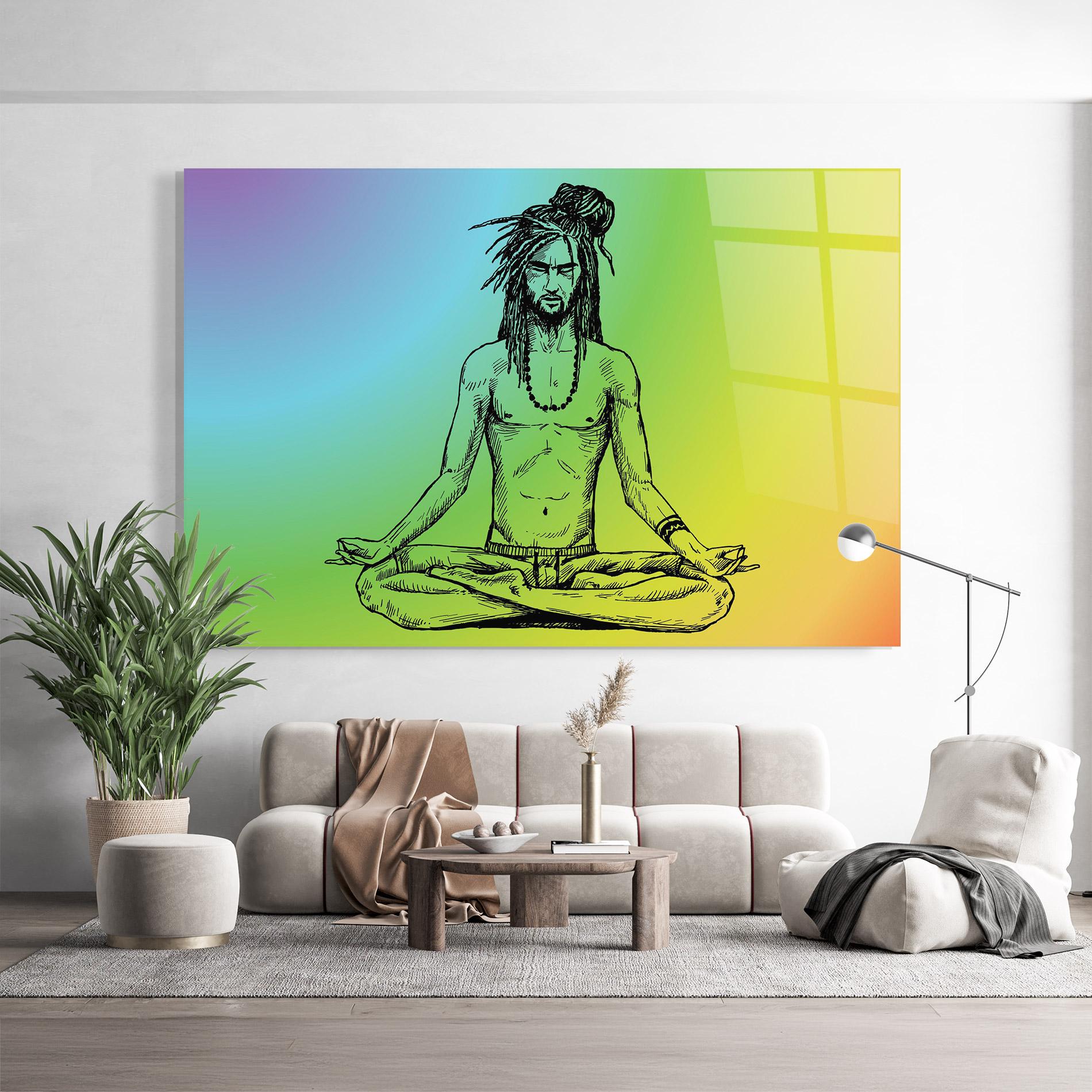 Glasbild Meditation Time mockup 9