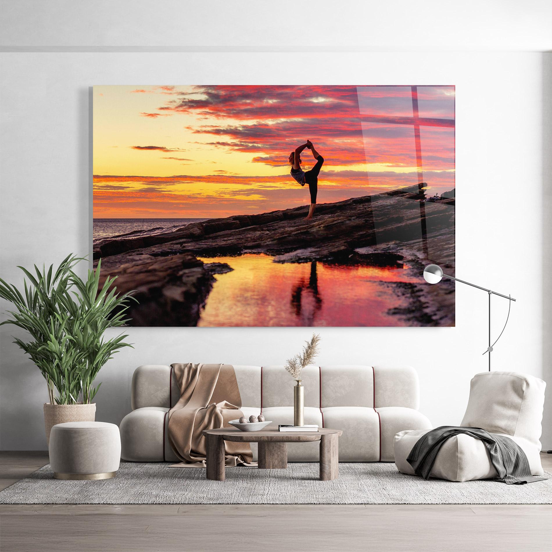 Glasbild Namaste mockup 9