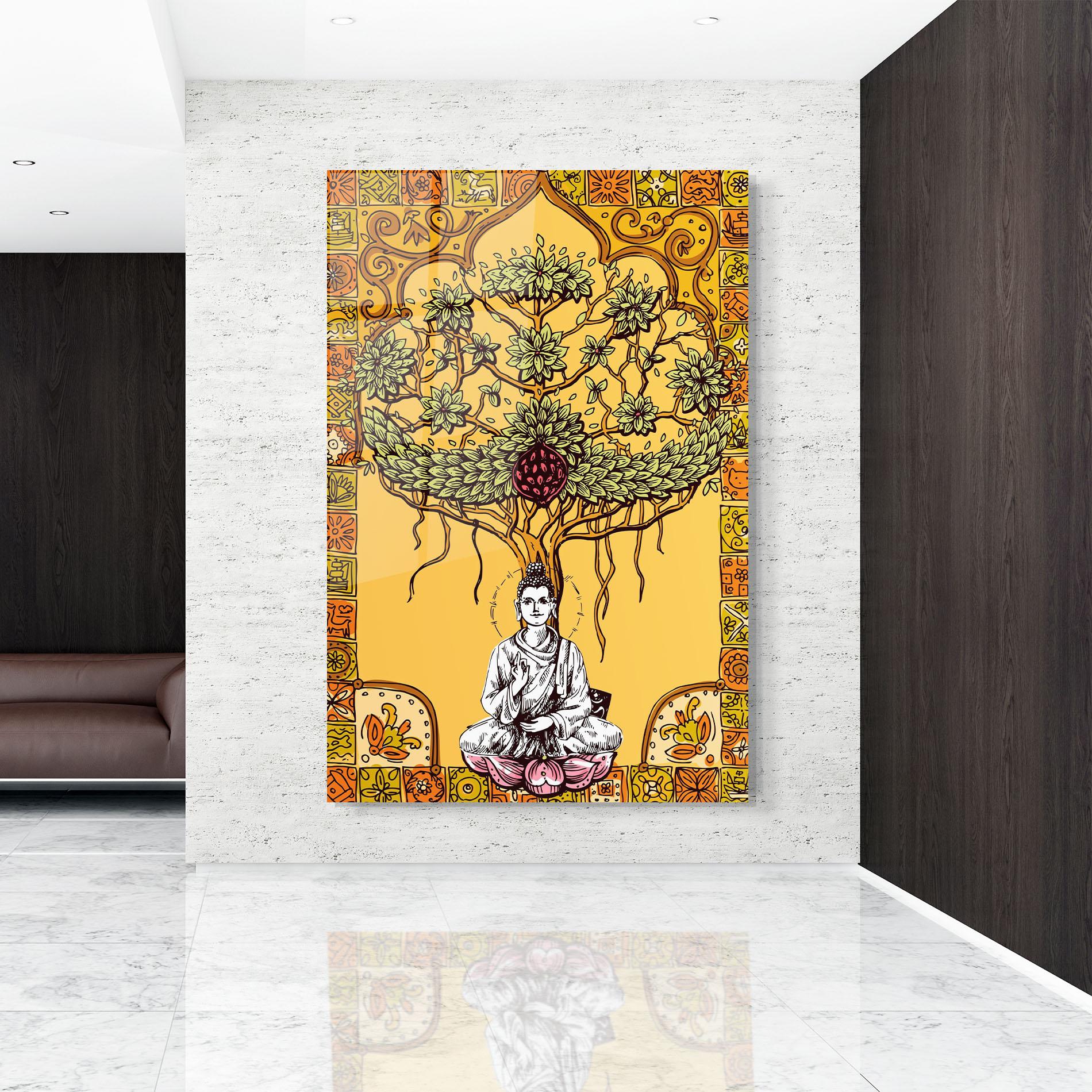 Glasbild Meditation Three mockup 9