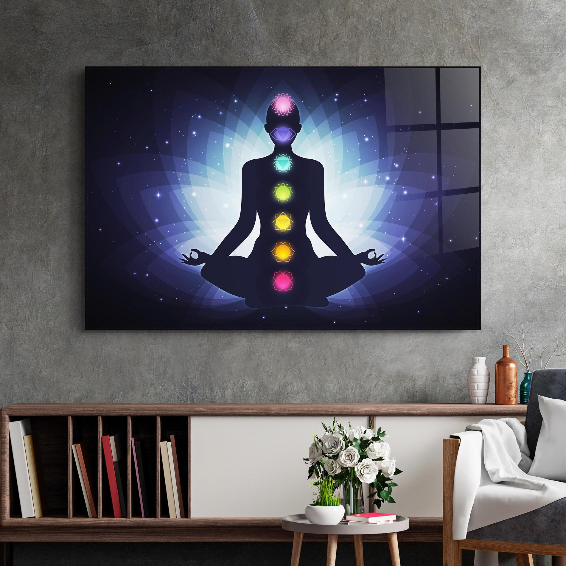 Glasbild Flower Meditation mockup 2