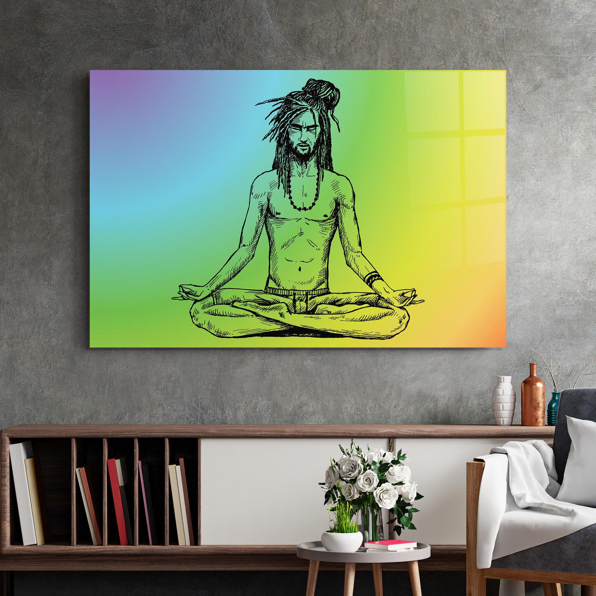 Glasbild Meditation Time mockup 2