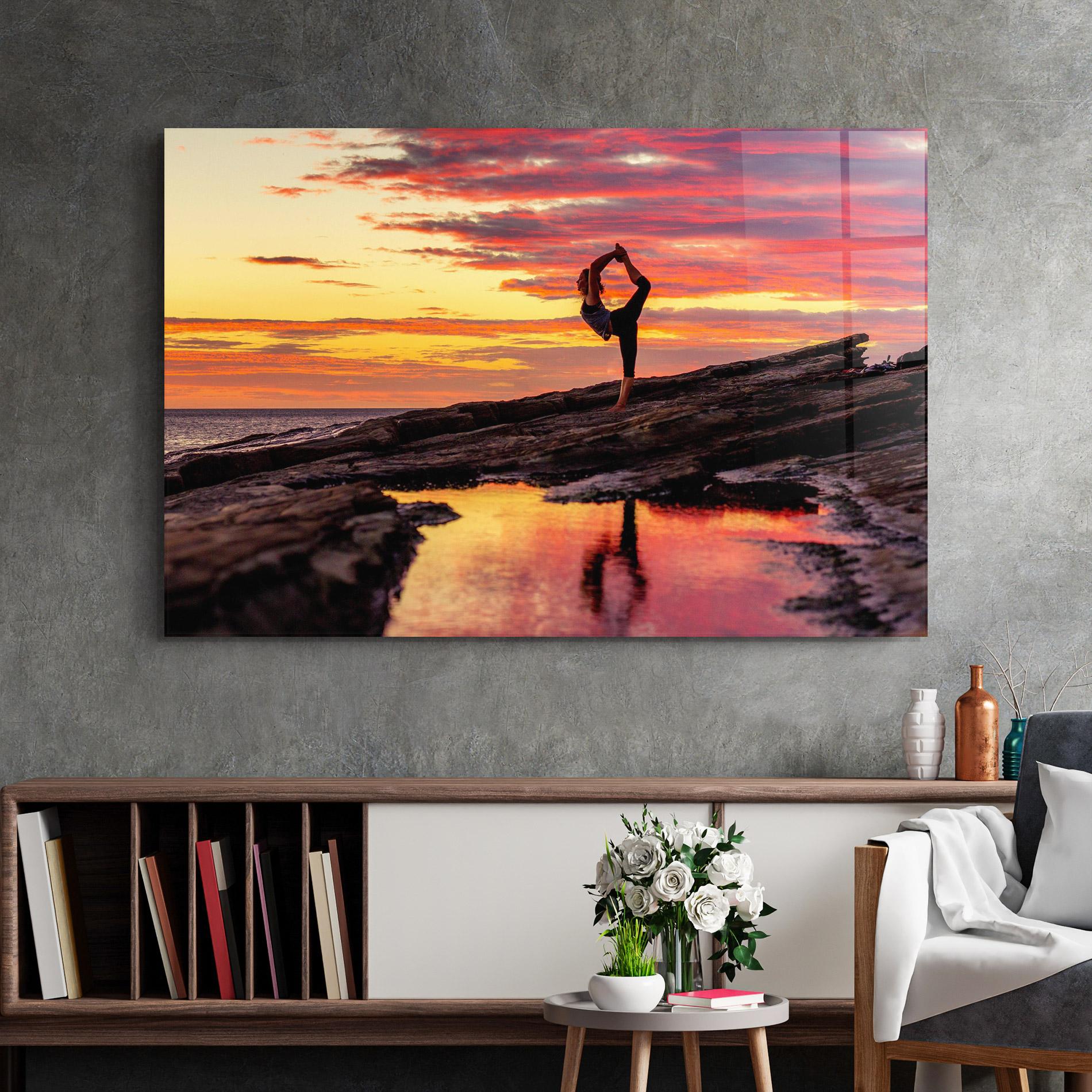 Glasbild Namaste mockup 2