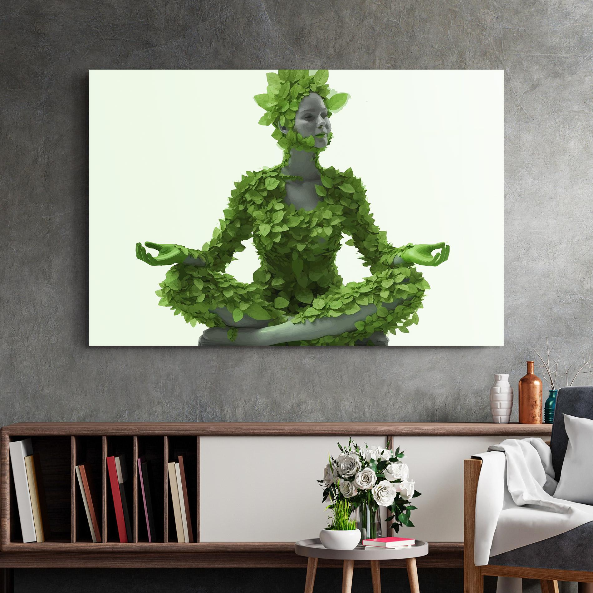 Glasbild Nature Yoga mockup 2