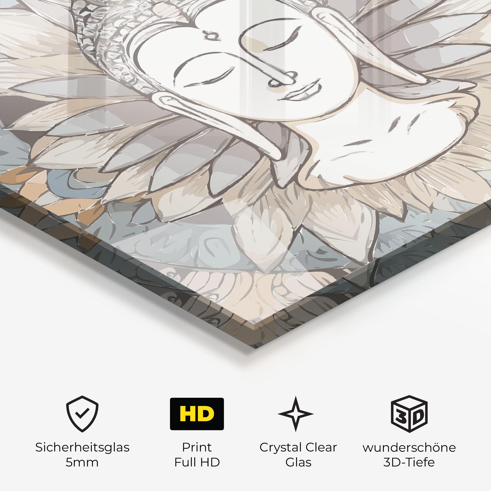 Glasbild Boho Element mockup 3