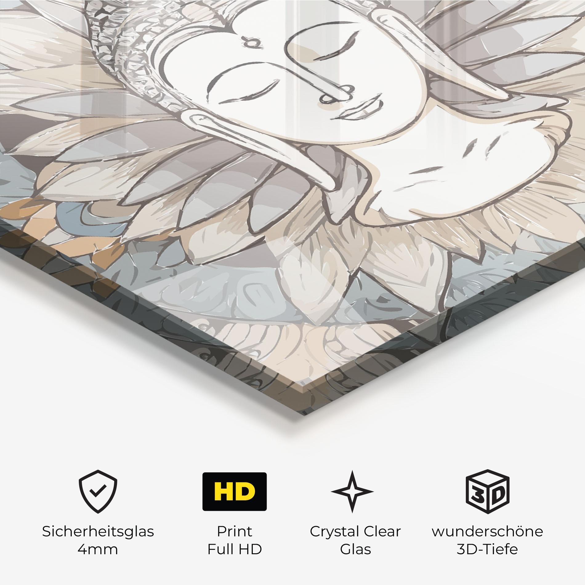 Glasbild Boho Element mockup 3