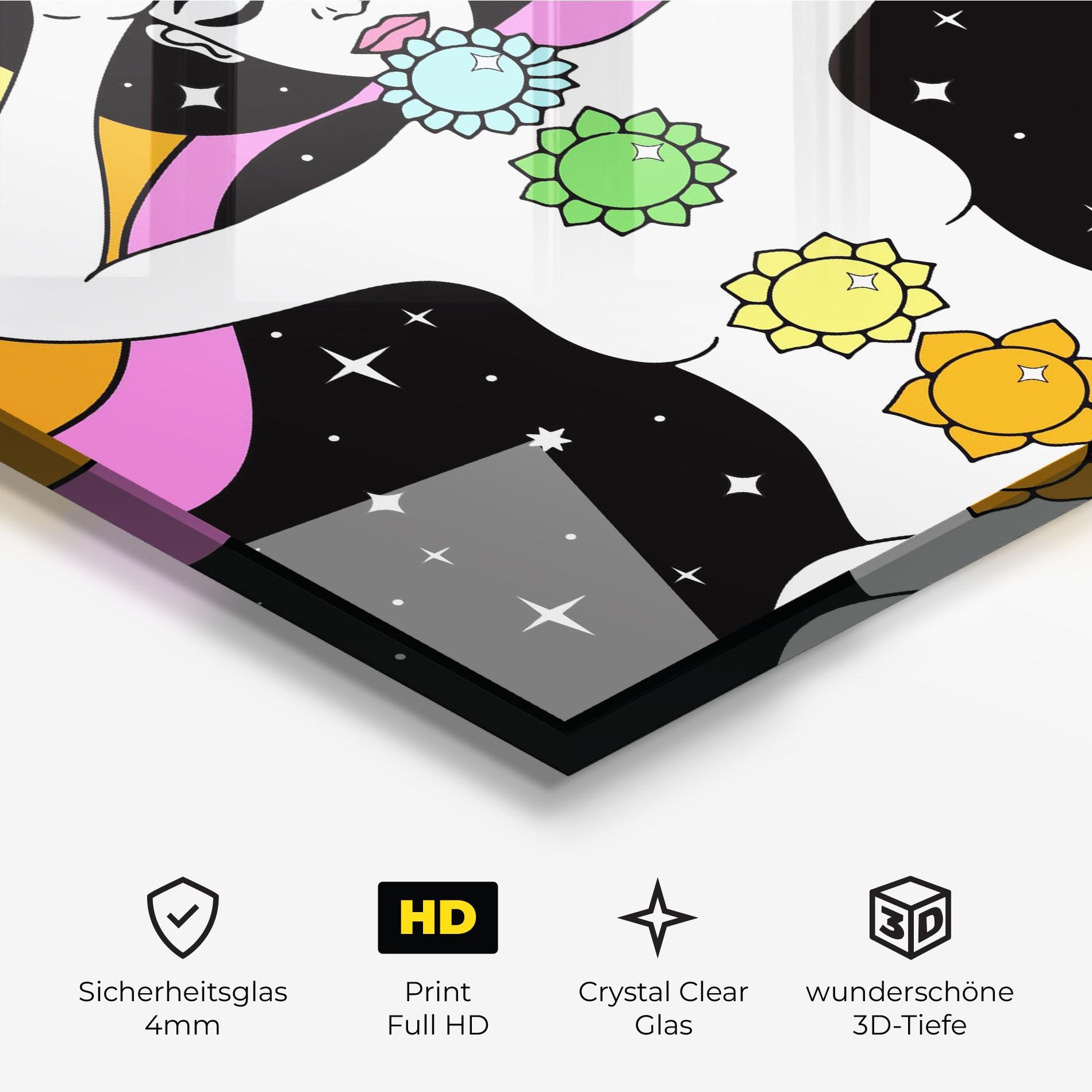 Glasbild Chakras Meditation mockup 3