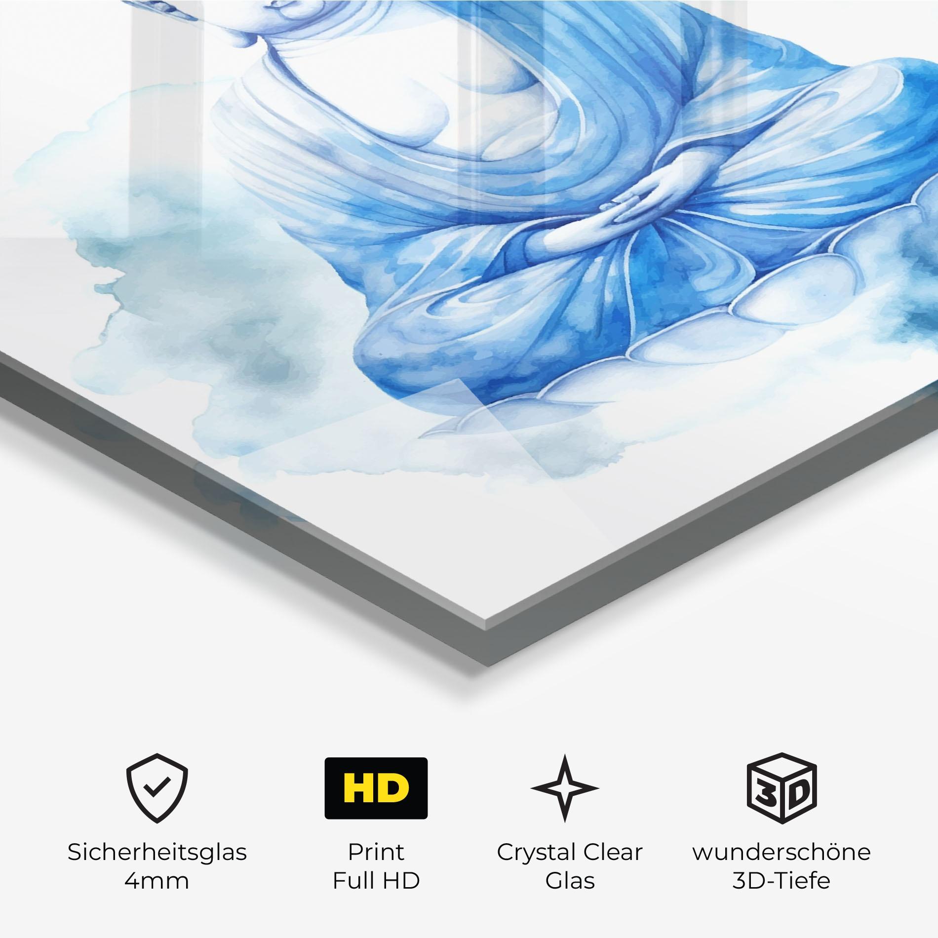 Glasbild Cloud Yoga mockup 3
