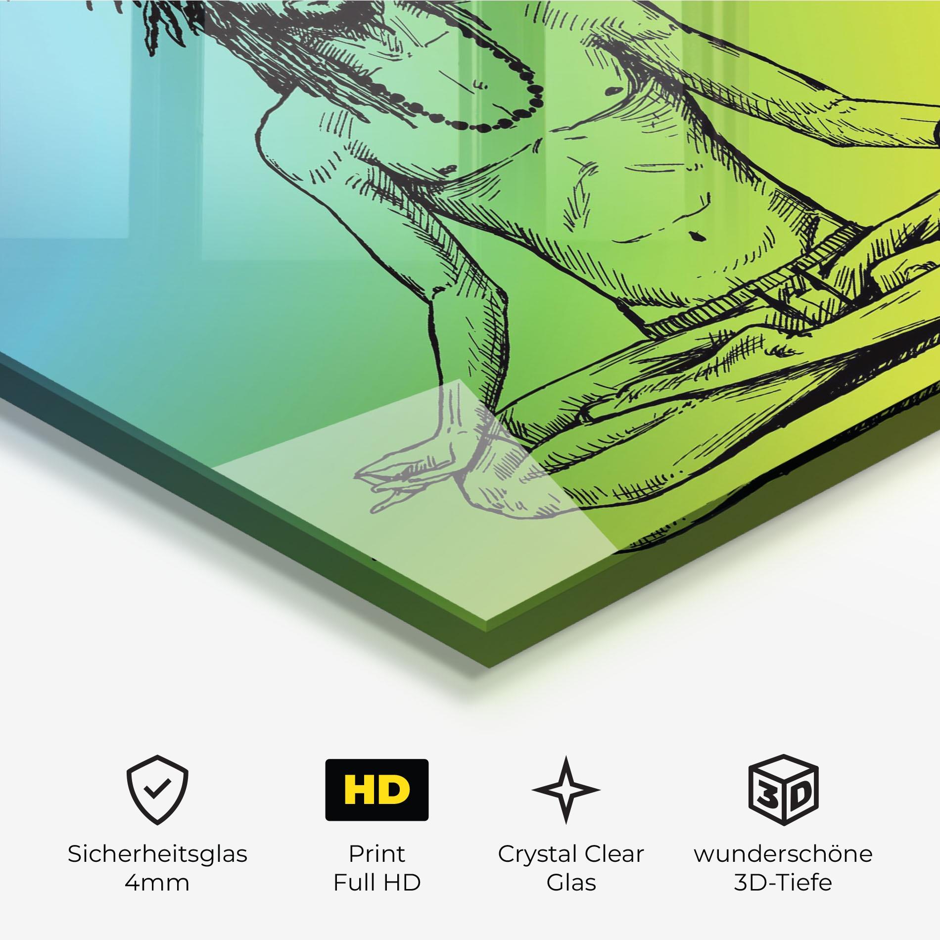 Glasbild Meditation Time mockup 3