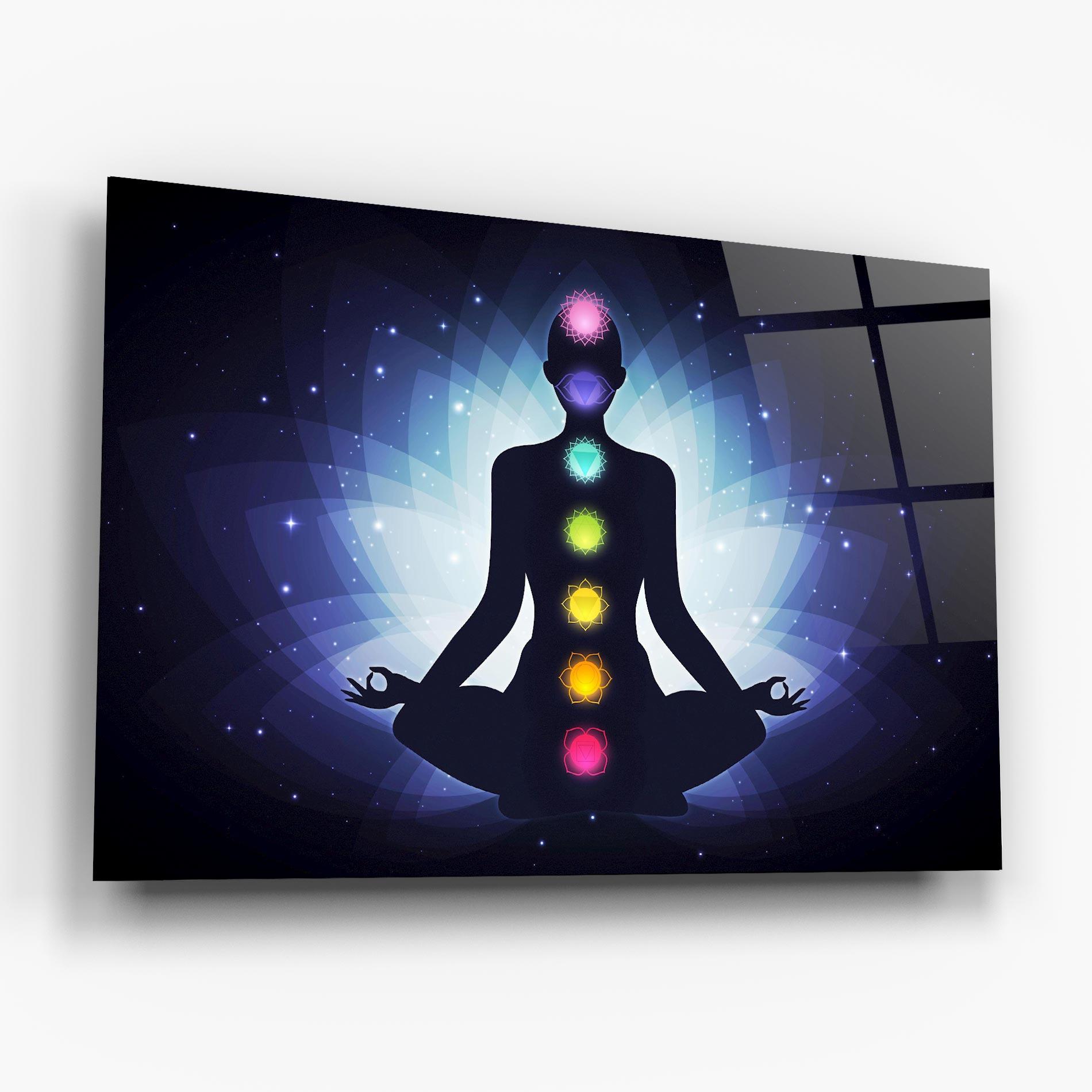 Glasbild Flower Meditation mockup 6