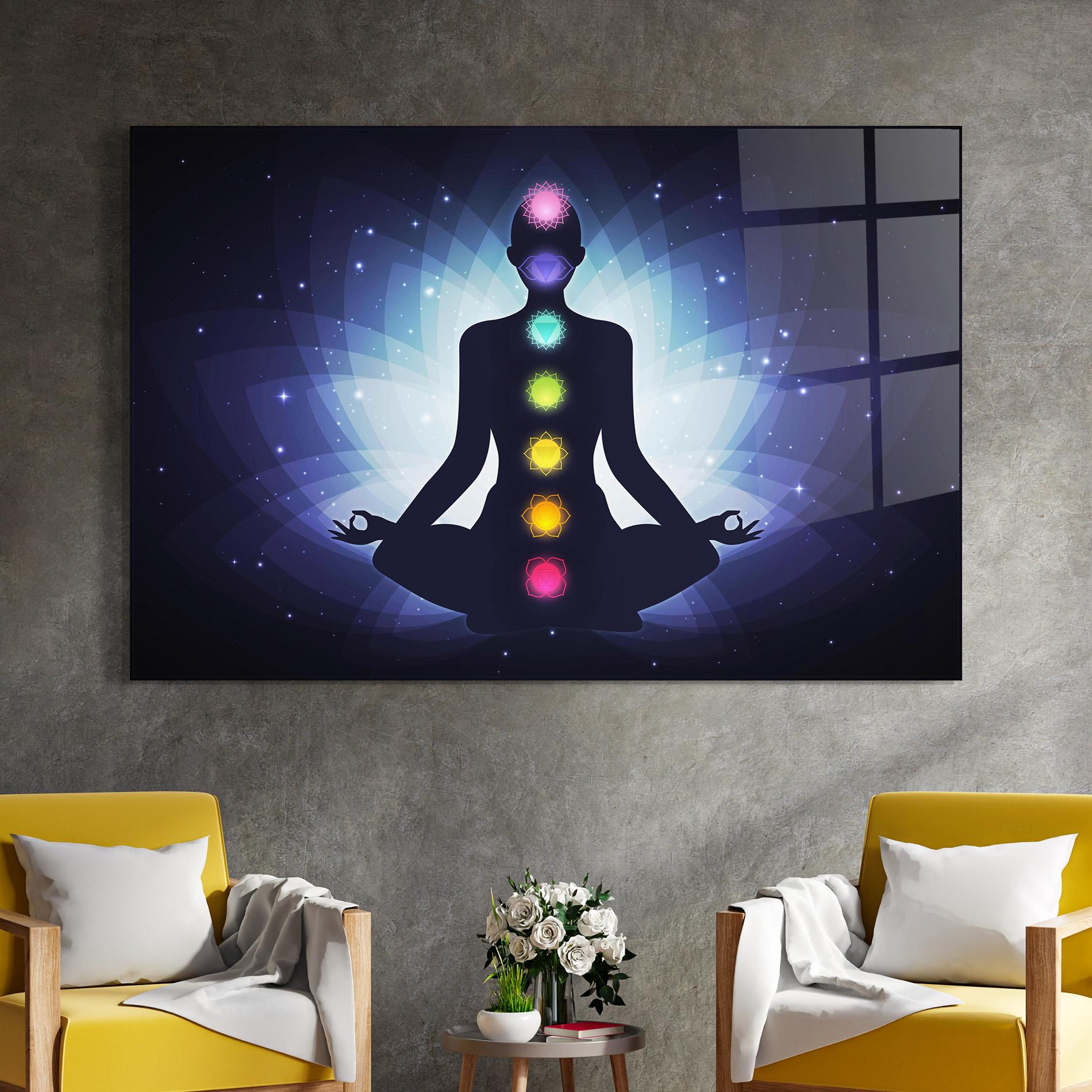 Glasbild Flower Meditation mockup 4