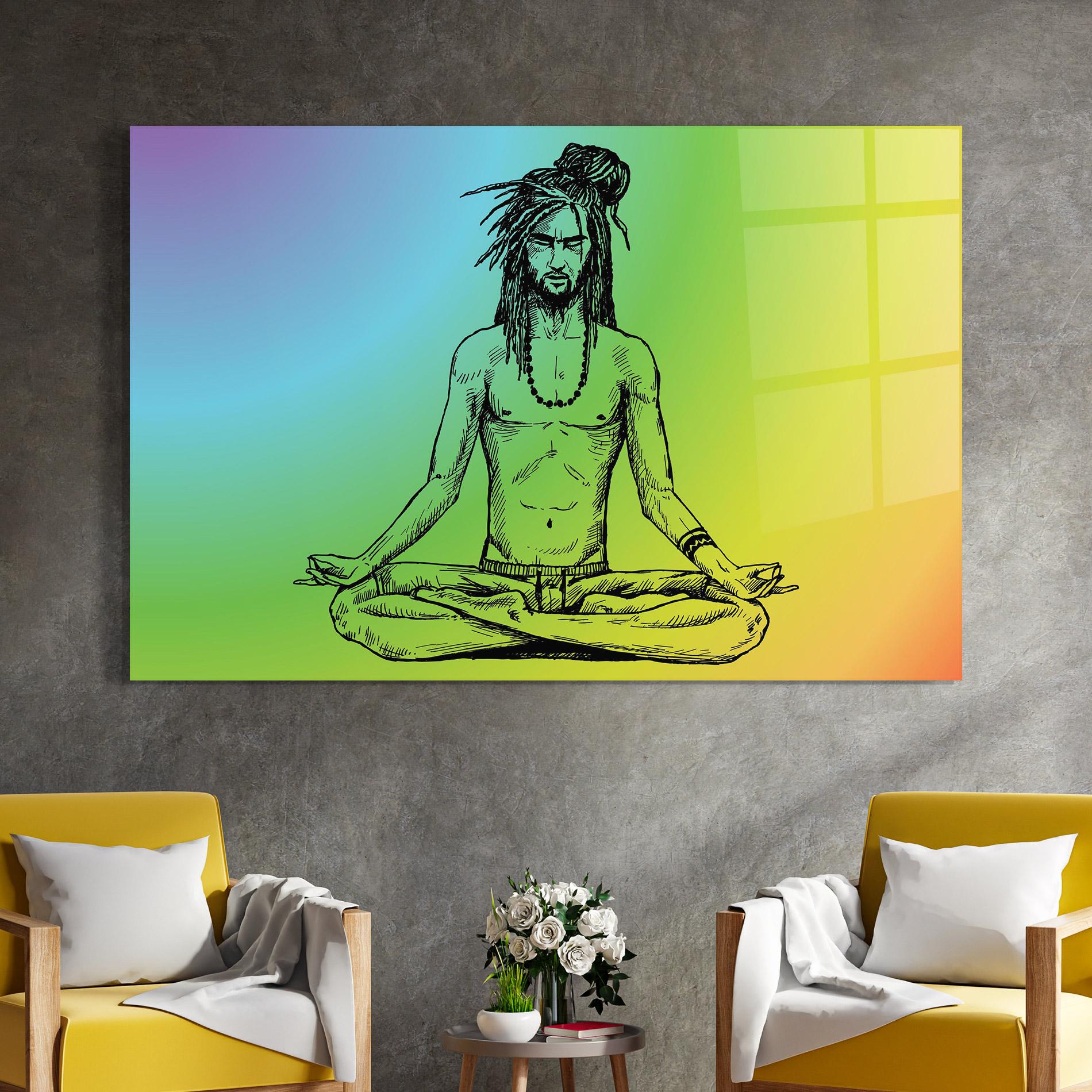 Glasbild Meditation Time mockup 4