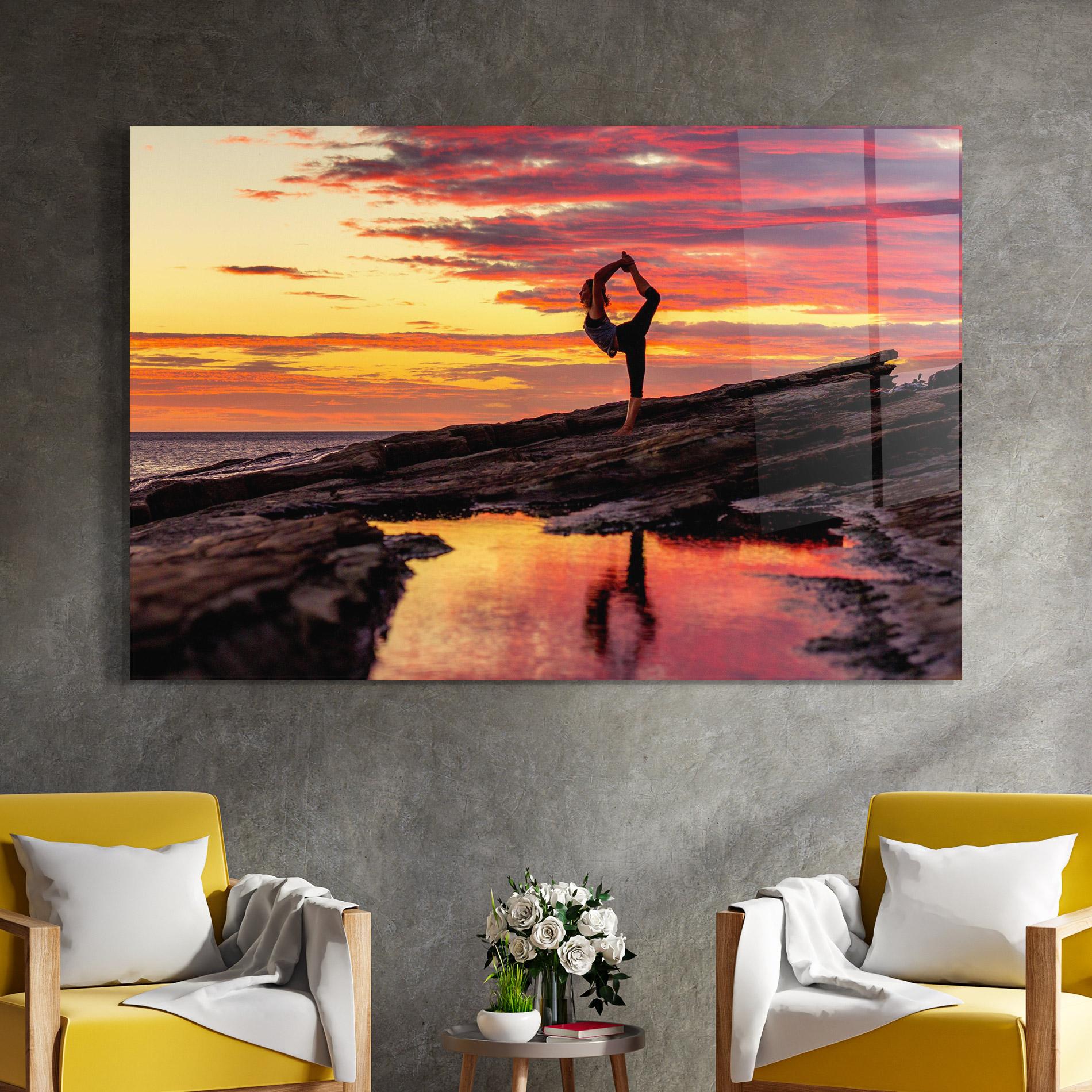 Glasbild Namaste mockup 4