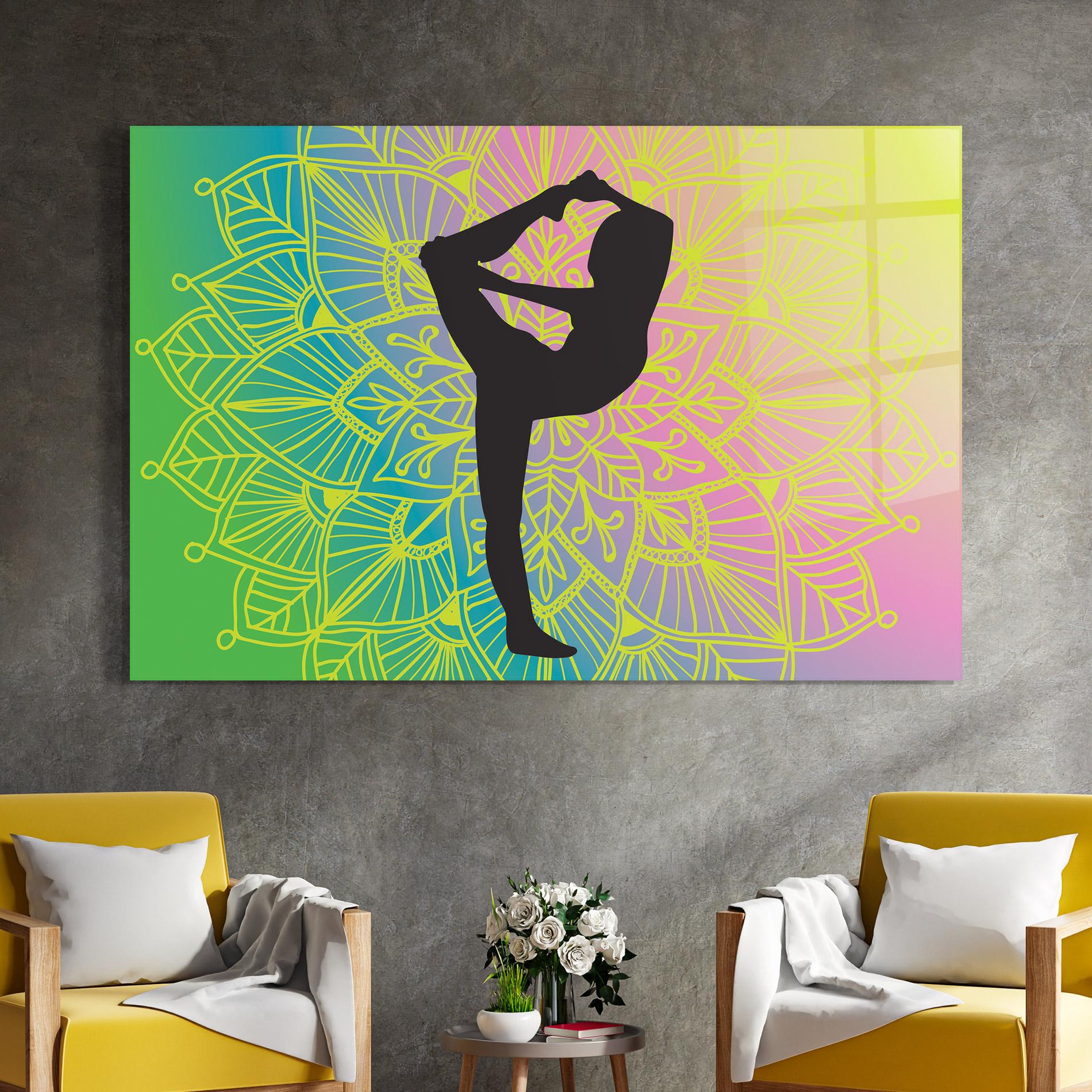 Glasbild Peace Yoga 03 mockup 4