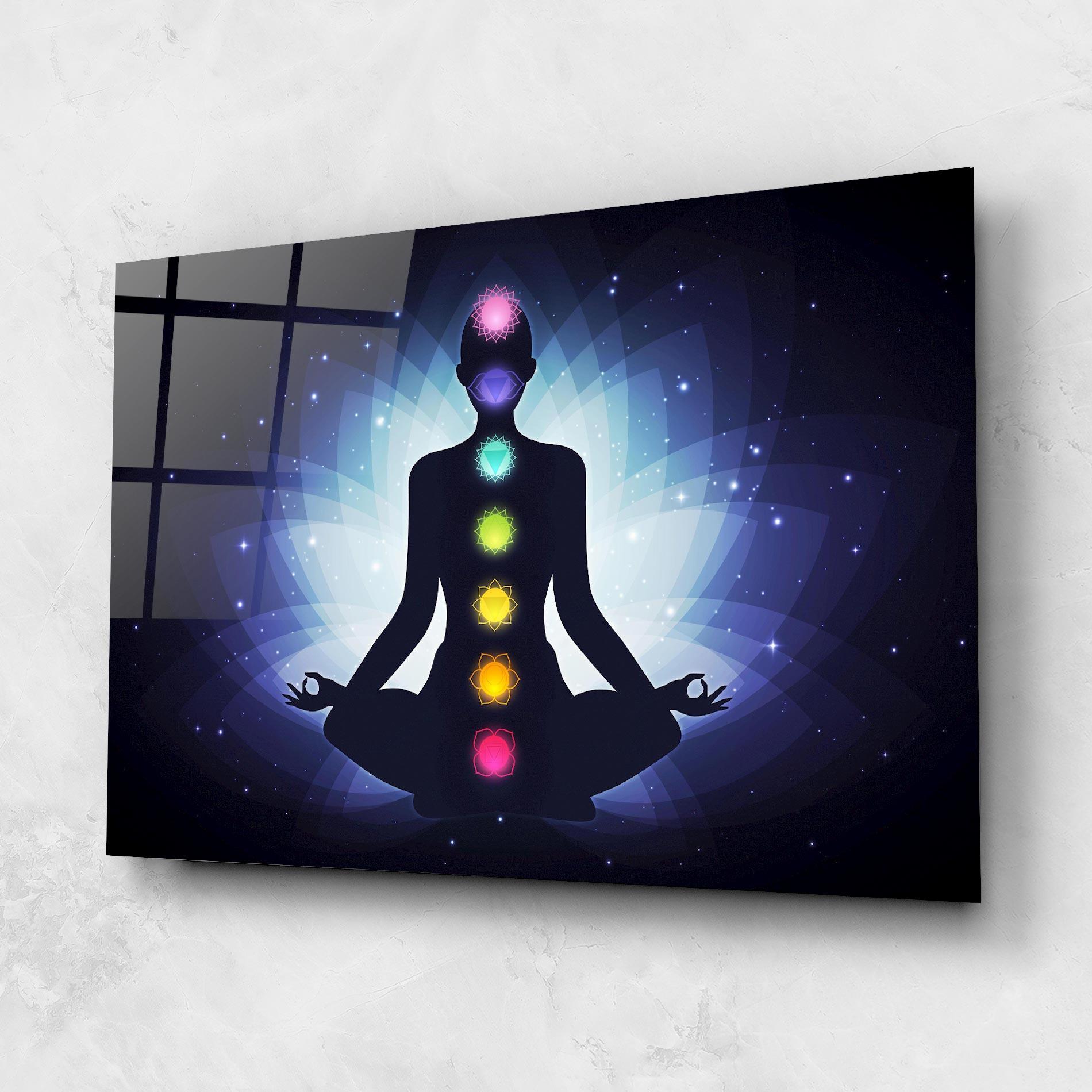 Glasbild Flower Meditation mockup 1