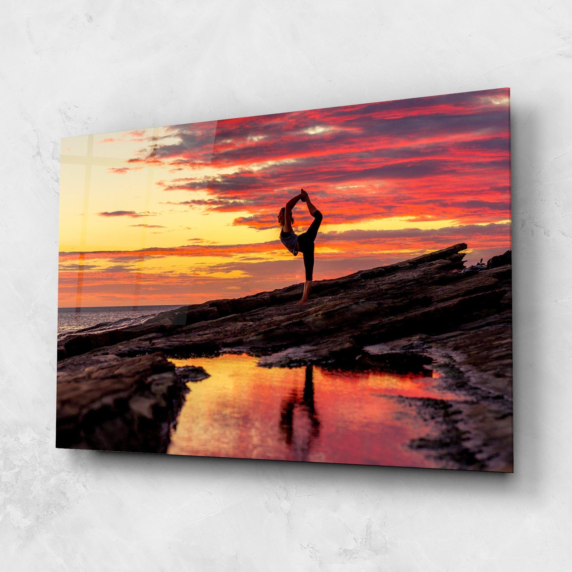 Glasbild Namaste mockup 1
