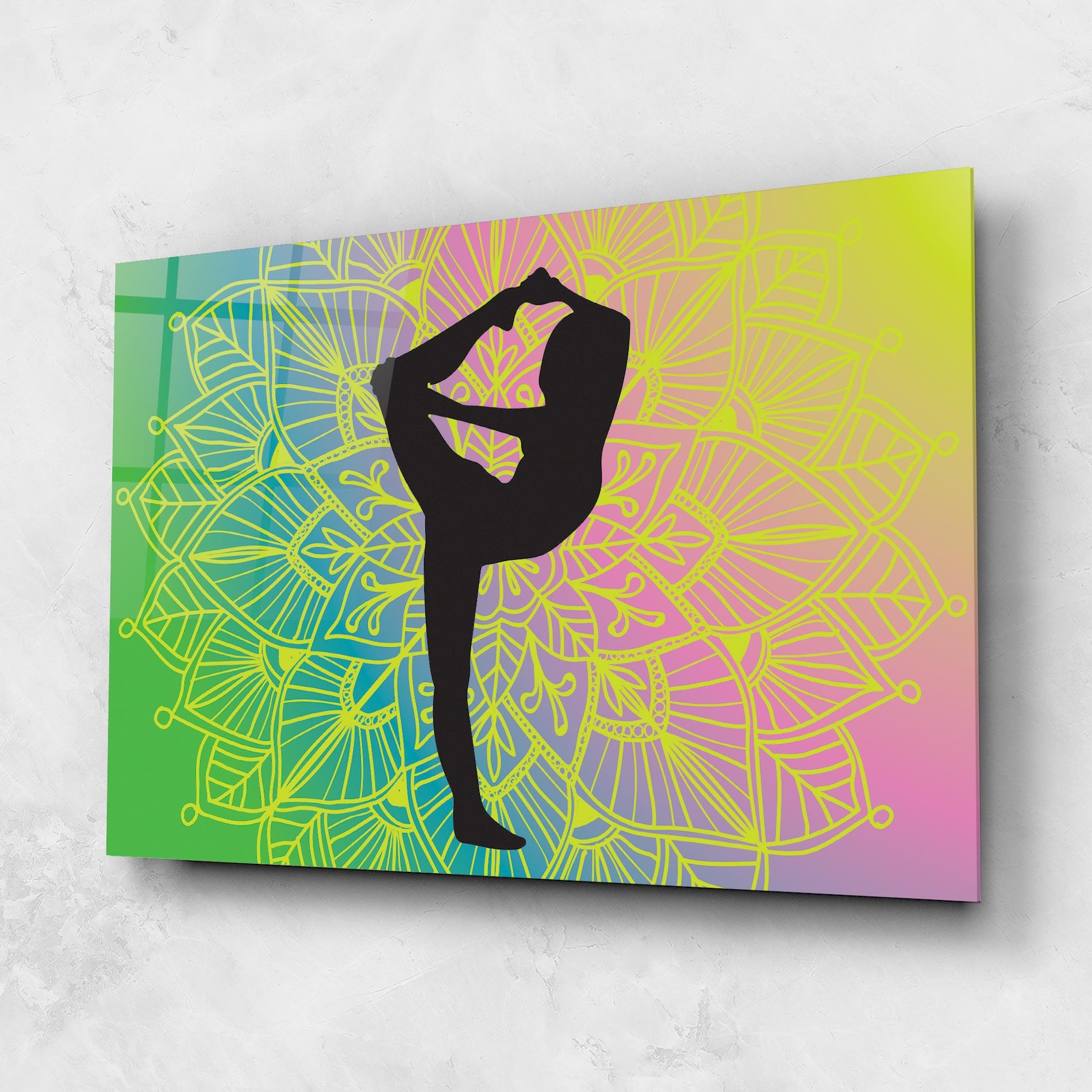 Glasbild Peace Yoga 03 mockup 1