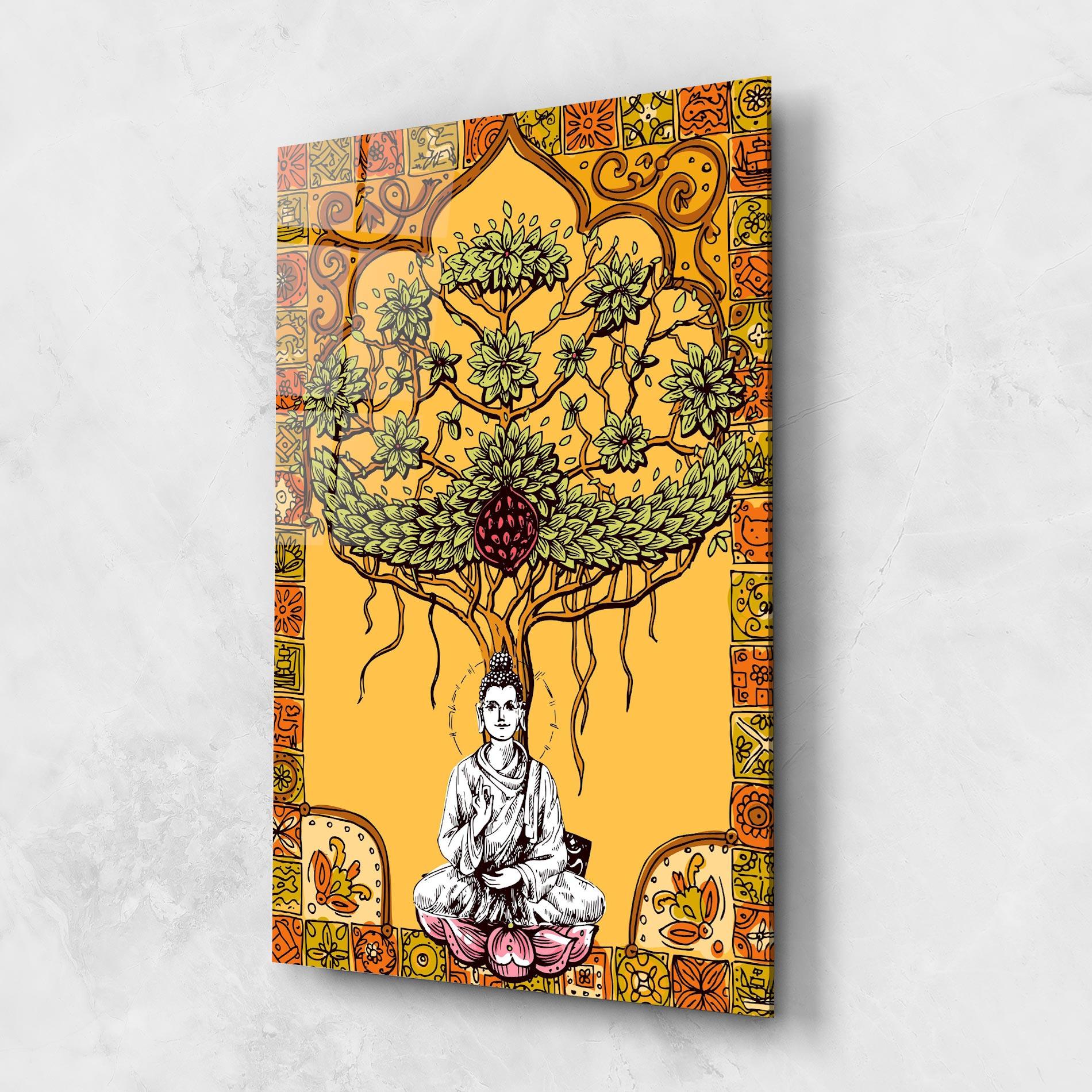 Glasbild Meditation Three mockup 1