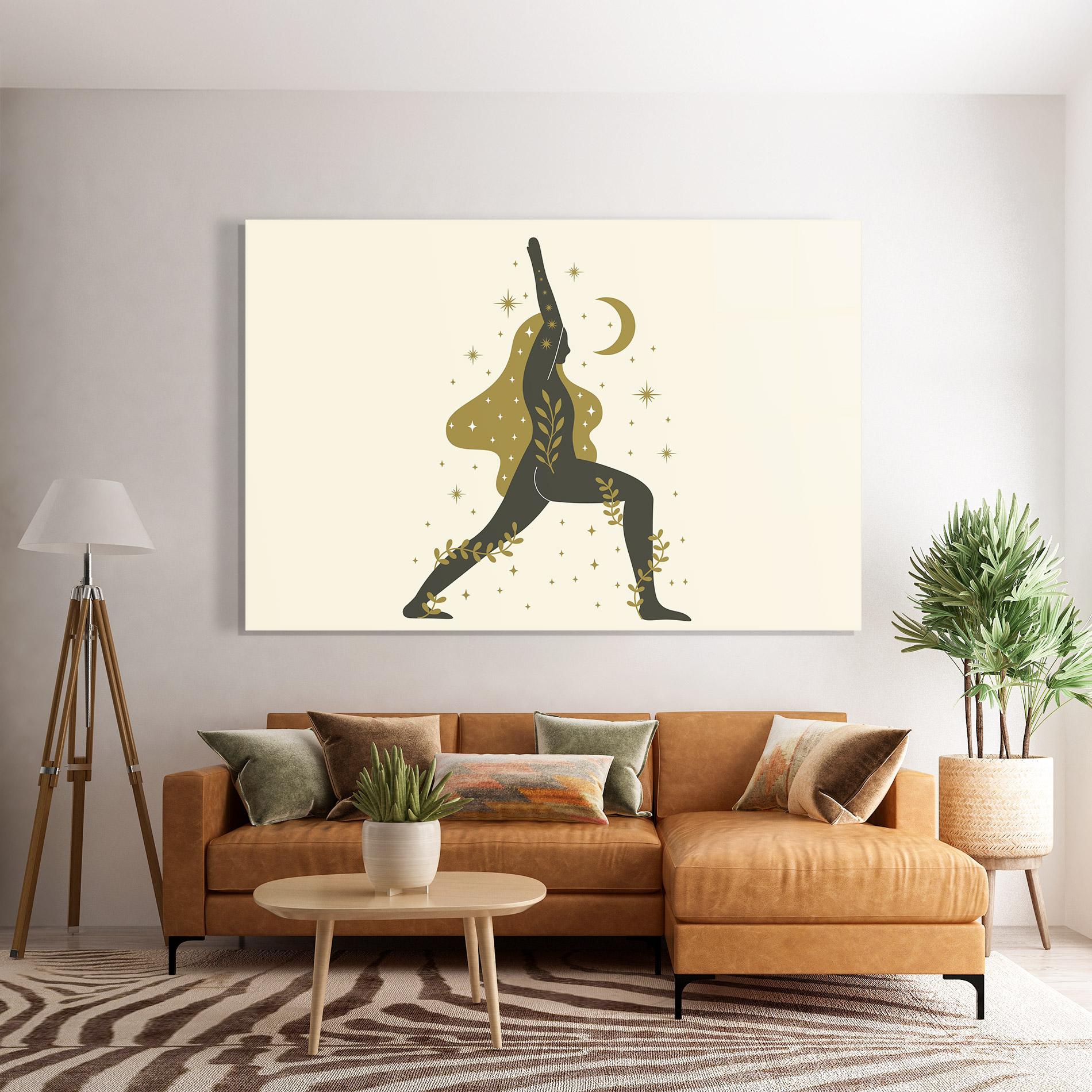 Glasbild Chandrasana mockup 7