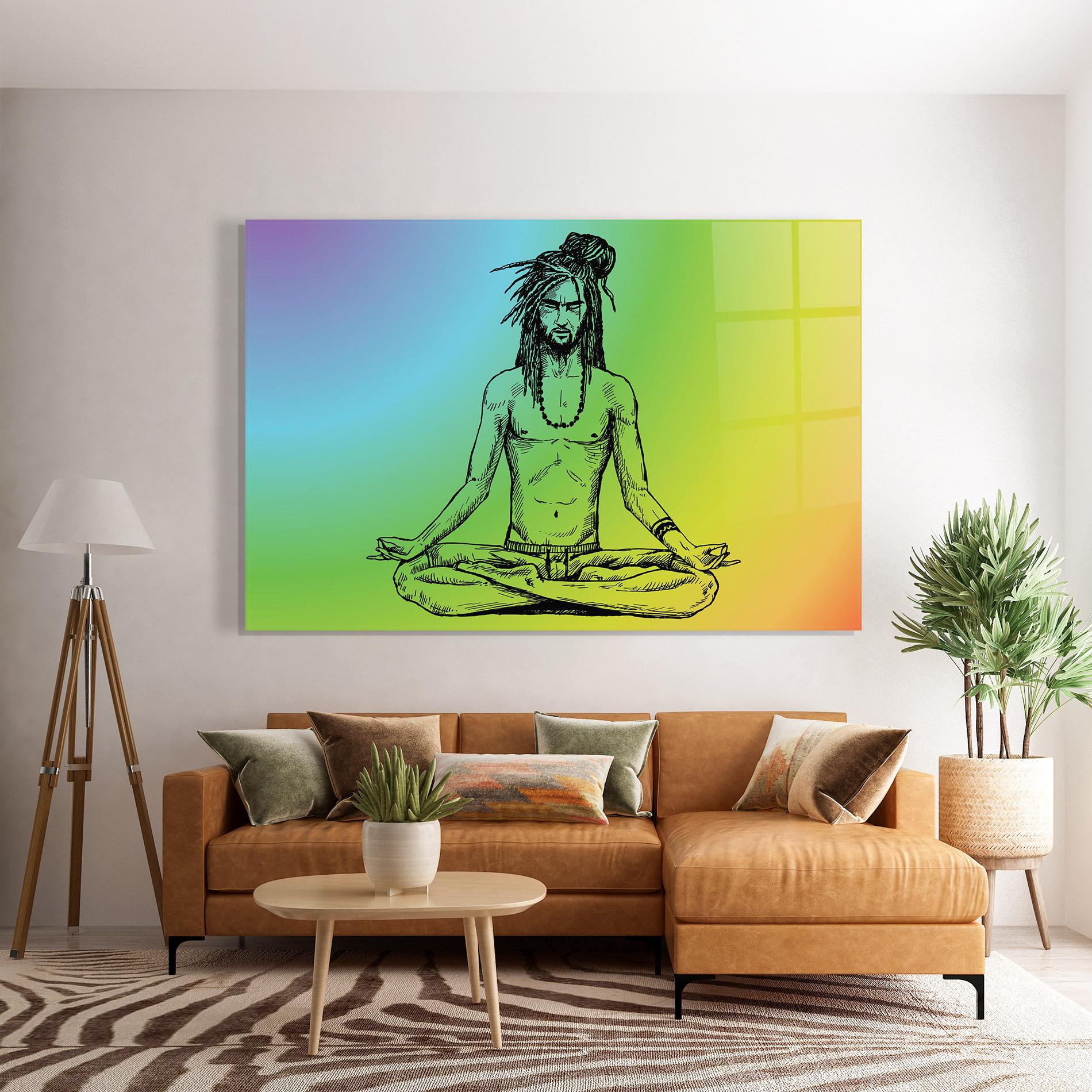 Glasbild Meditation Time mockup 7