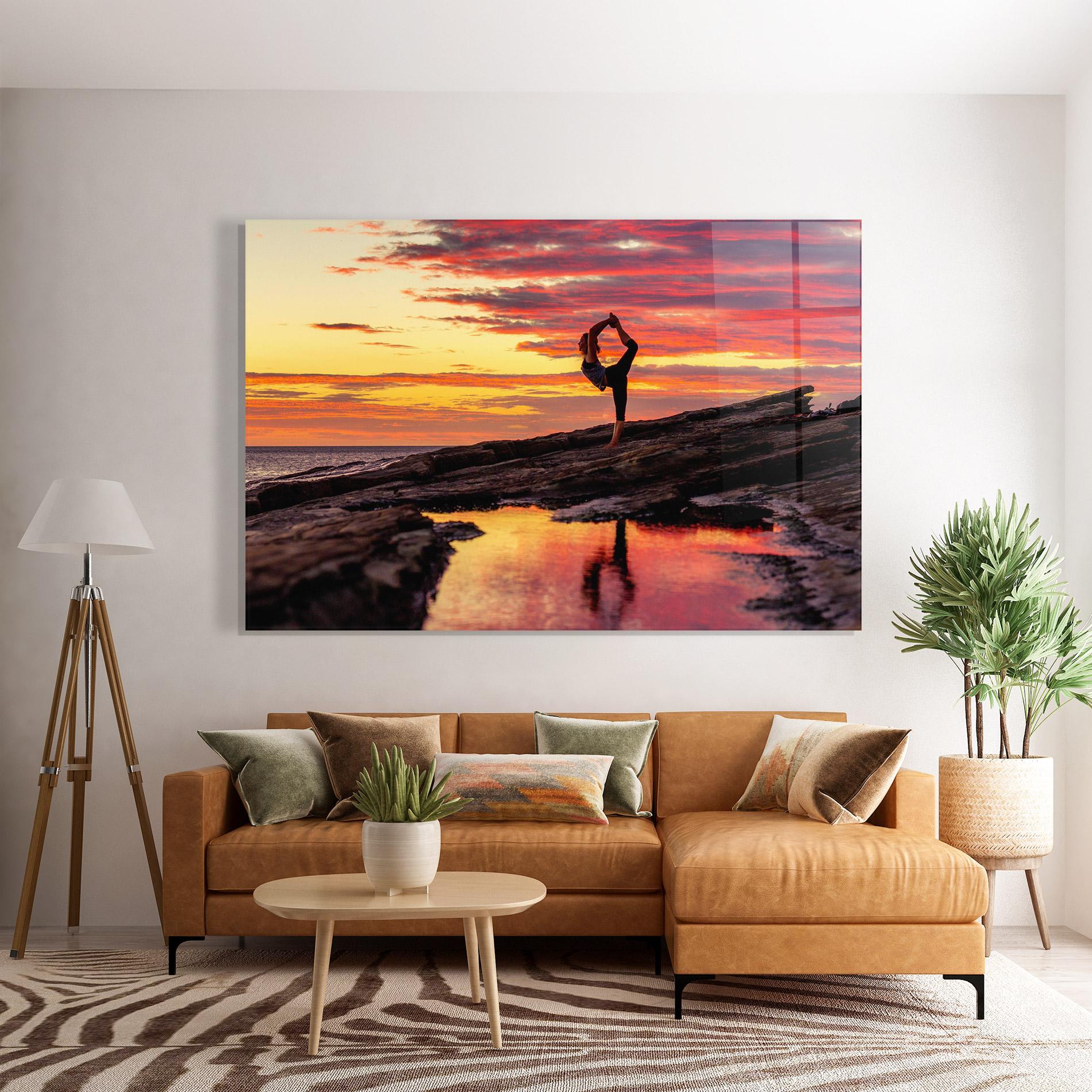 Glasbild Namaste mockup 7