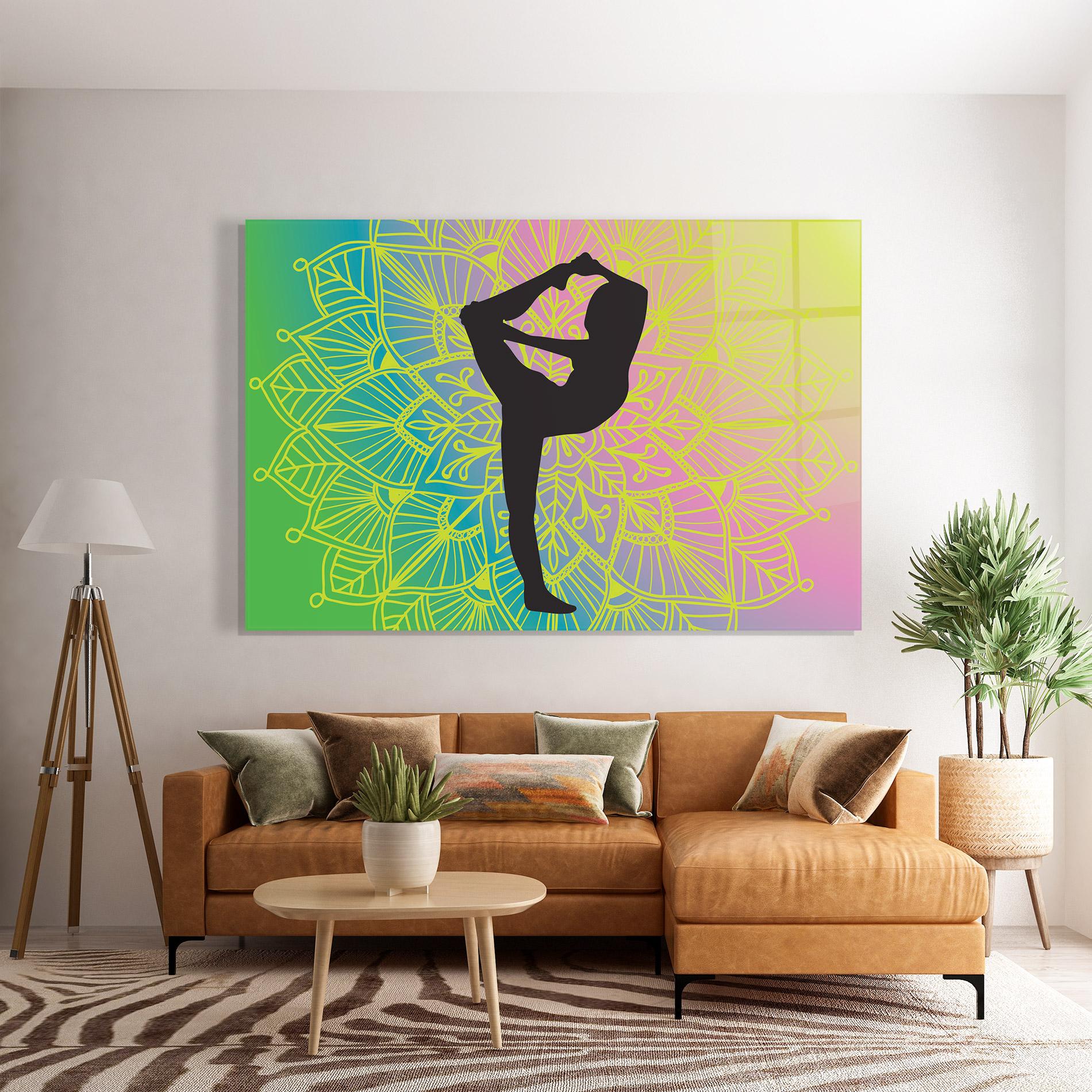 Glasbild Peace Yoga 03 mockup 7