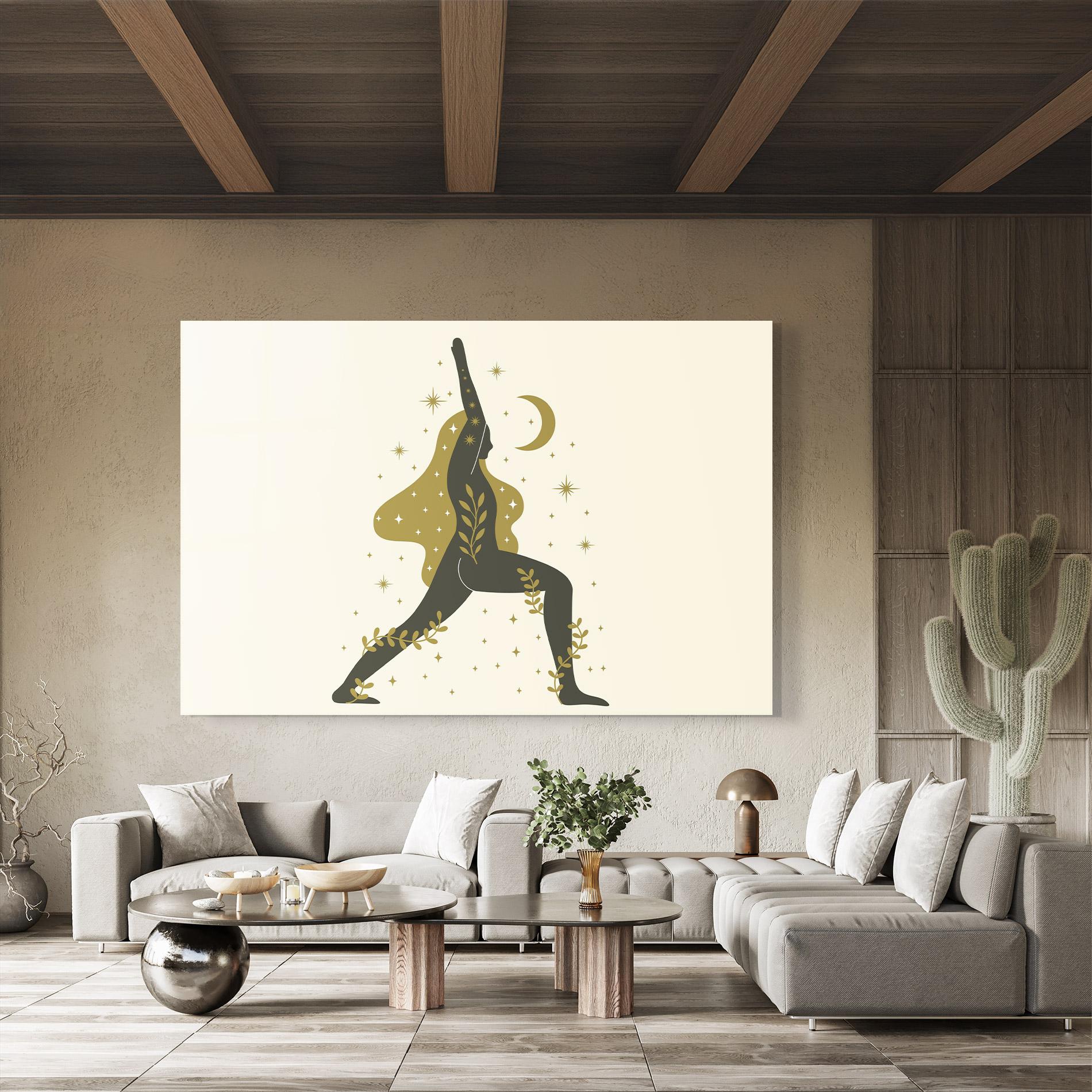 Glasbild Chandrasana mockup 8