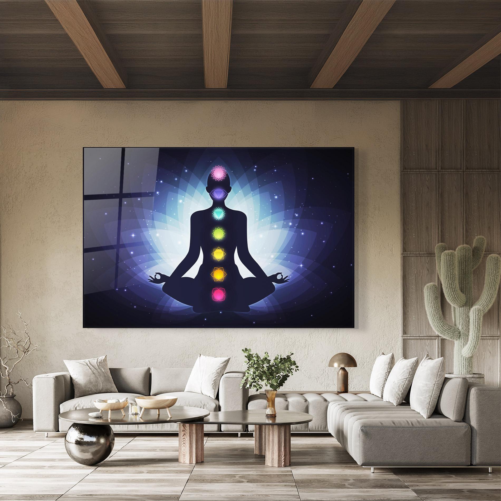 Glasbild Flower Meditation mockup 8