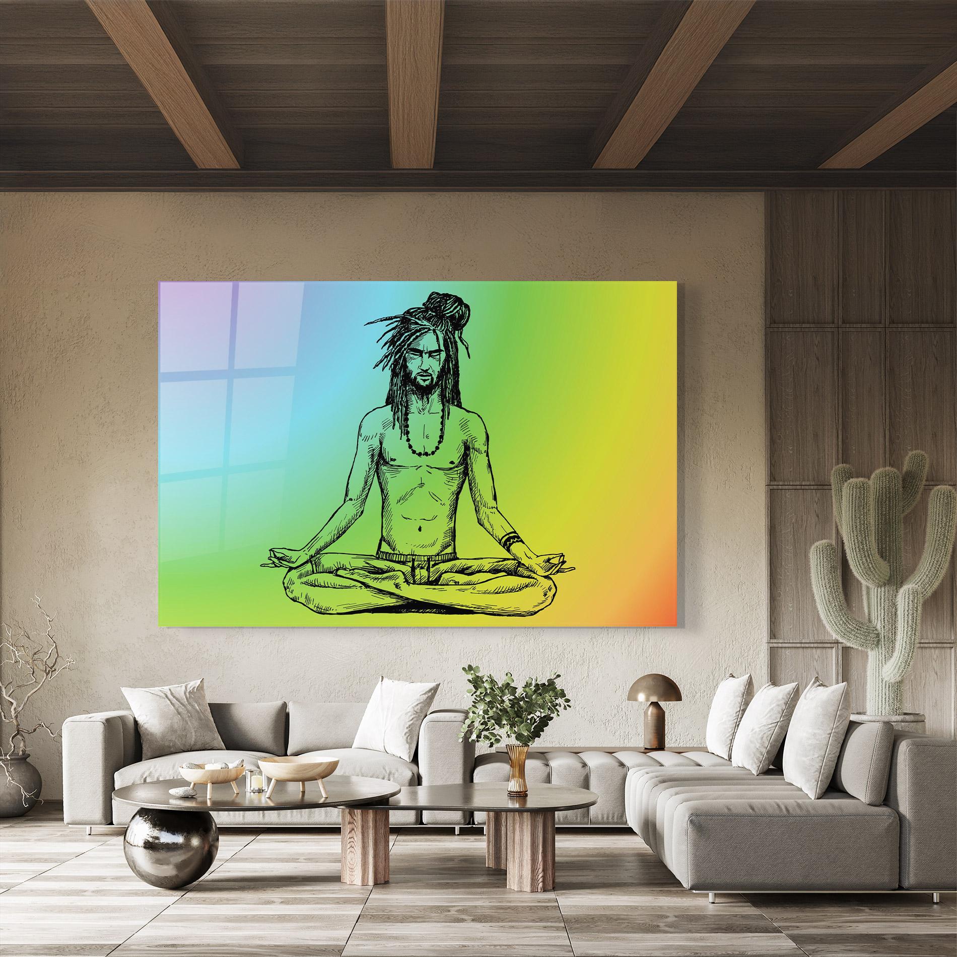 Glasbild Meditation Time mockup 8
