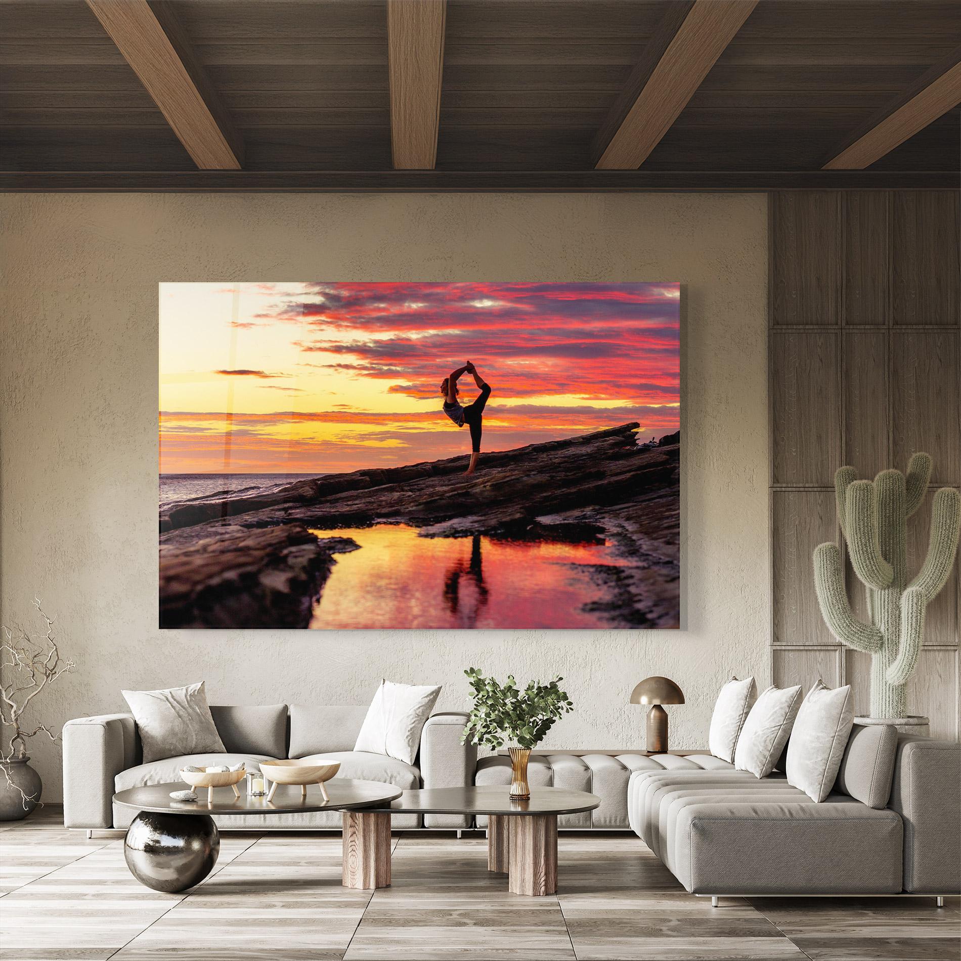 Glasbild Namaste mockup 8